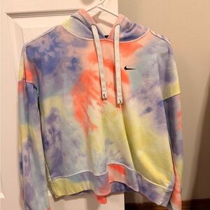 Nike Cropped Multicolor Hoodie with Logo